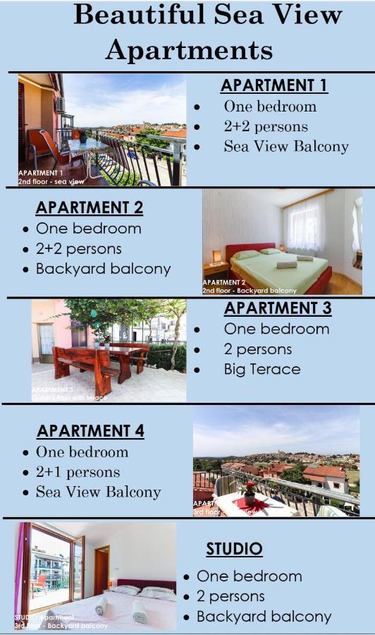 Beautiful Sea View Apartments - Niko Ceko Vrsar Exteriör bild